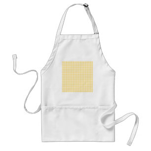 Yellow Gingham Check Pattern. Standard Apron
