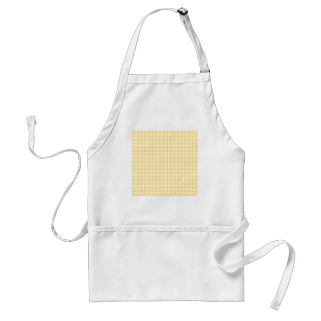 Yellow Gingham Check Pattern. Standard Apron (Front)