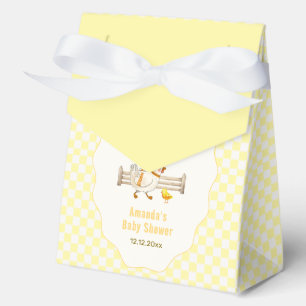 Yellow Gingham Farm Fresh Chicks Baby Shower  Favour Box
