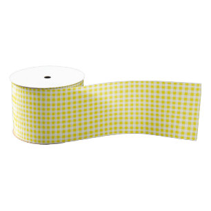 Yellow Gingham Grosgrain Ribbon