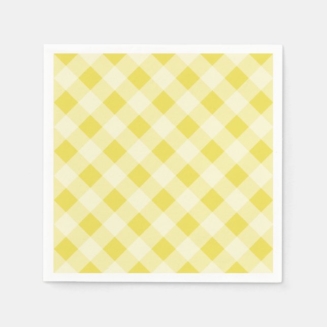 Yellow Gingham Napkins (Front)