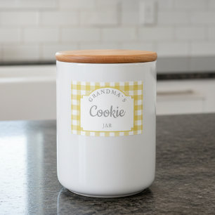 Yellow Gingham Pantry  Food Label