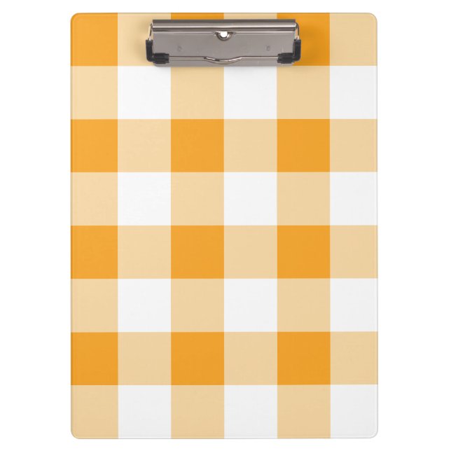Yellow Gingham Pattern  Clipboard (Front)