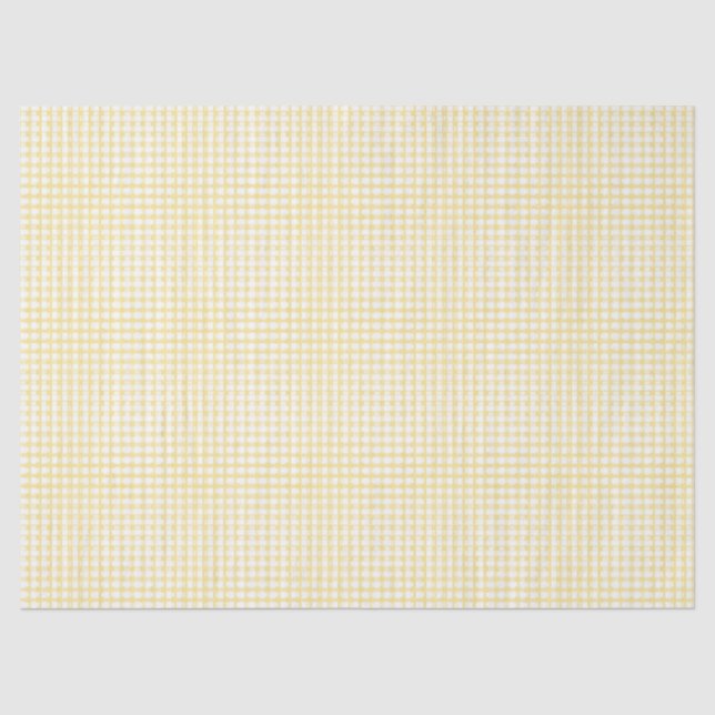 Yellow Gingham Tissue Paper (Front)