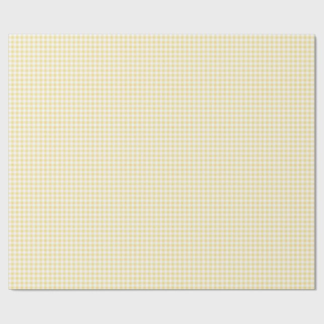 Yellow Gingham Wrapping Paper (Flat)