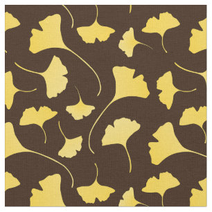 Yellow Ginkgo Leaves Pattern Fabric