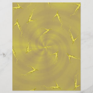 Yellow Ginseng Man Bulk Scrapbook Paper Pages