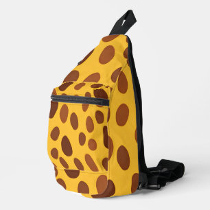 yellow Giraffe dot Wild Animal skin pattern Sling Bag