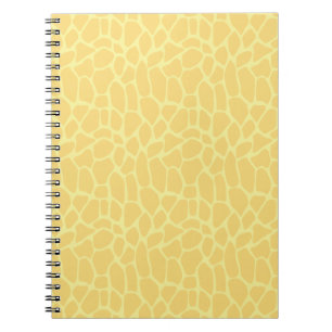 Yellow Giraffe Print Notebook