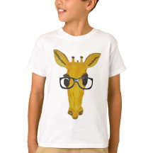 Yellow Giraffe with Glasses