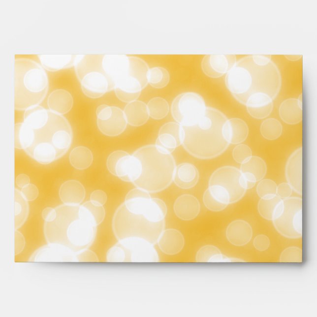 Yellow Glitter Confetti Faux Foil Envelopes (Front)