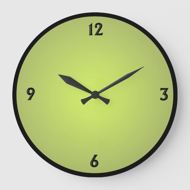 Yellow Glow Four Digit Large Clock (Front)