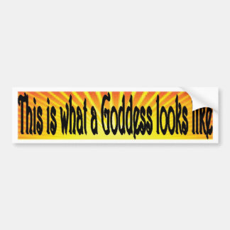 YELLOW GODDESS BUMPER STICKER