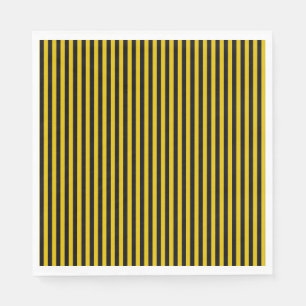 Yellow Gold and Black Plaid Striped Napkin