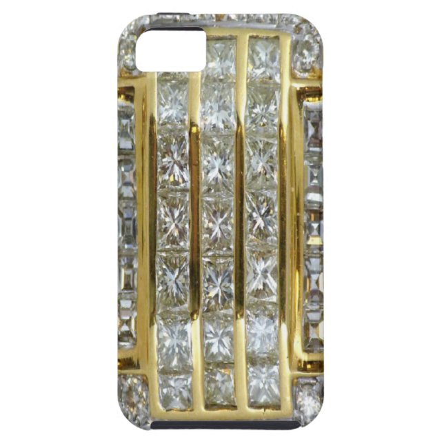 Yellow Gold and Diamond Art iPhone 5 Case (Back)