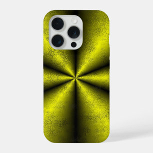 Yellow Gold Black Rainbow in Leather optik iPhone 15 Pro Case