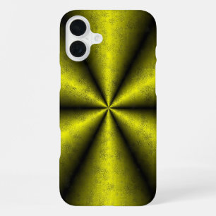Yellow Gold Black Rainbow in Leather optik iPhone 16 Plus Case