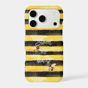 Yellow Gold Black Stripes Honey Bee
