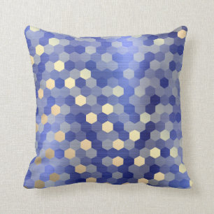 Yellow Gold Cobalt Sapphire Blue Hexagon VIP1 Cushion