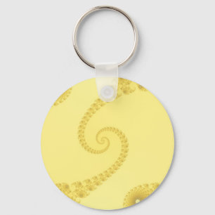 Yellow Gold Double Spiral Keychain