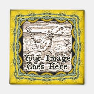 Yellow Gold Fantasy Frame Template Magnet