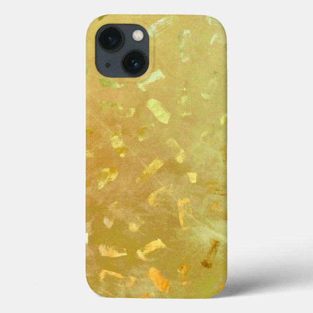 Yellow & Gold Faux Glitter Texture  Case-Mate iPhone Case (Back)