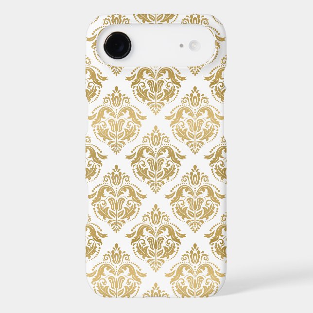 Yellow Gold Floral Damasks Geometric Pattern Case-Mate iPhone Case (Back)