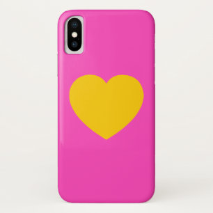 Yellow Gold Heart iPhone X Case
