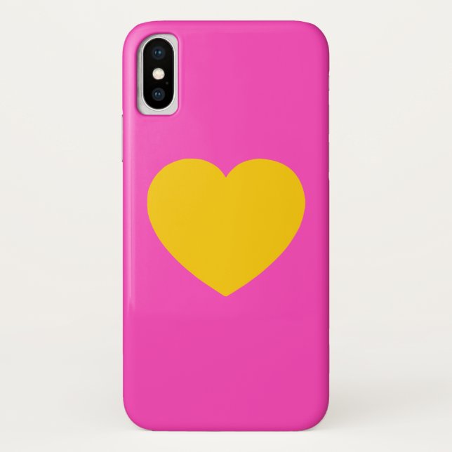 Yellow Gold Heart Case-Mate iPhone Case (Back)