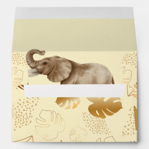 Yellow gold leaves Invitation Envelope