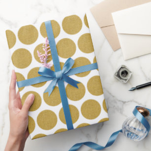 Yellow Gold Polka Dots Simple Wrapping Paper
