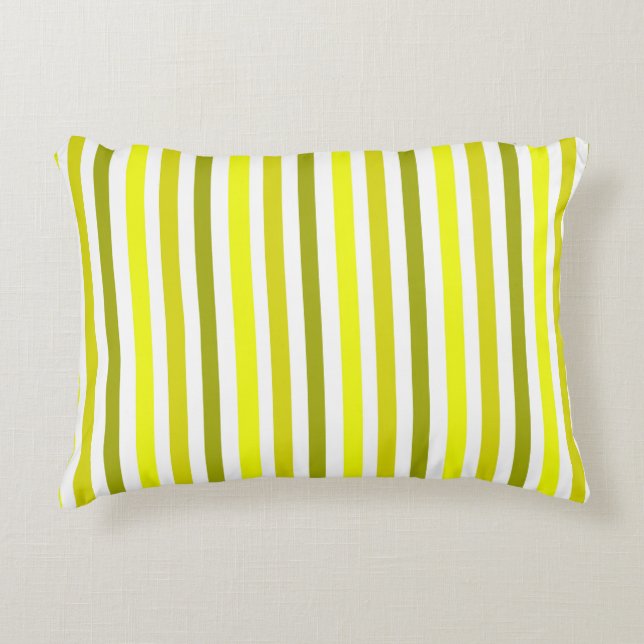Yellow Gold Stripe Accent Pillow (Front)