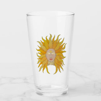 Yellow gold sun inspired glass