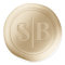 Yellow Gold Wax Seal Wedding Monogram Sticker