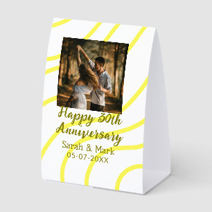 Yellow golden photo 30th wedding anniversary name 