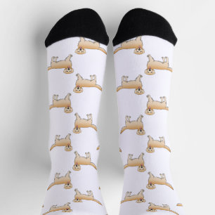 Yellow Golden Retriever Cute Cartoon Dog Pattern Socks