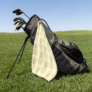 Yellow Goldendoodle Dog Any Colour Background Golf Towel