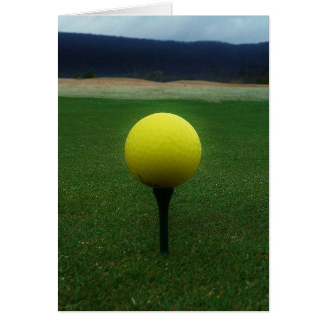 Yellow Golf Ball on a mountain golf course (Front)