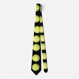 Yellow Golf Balls On Black, Tie