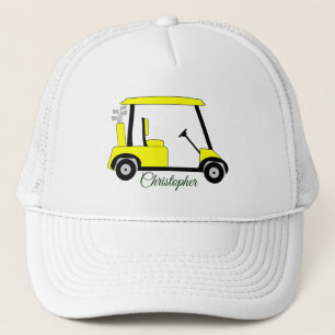 Yellow Golf Buggy Trucker Hat