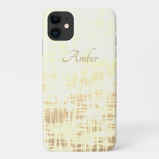 Yellow Gradient Glow Sparkles Elegant Personalised Case-Mate iPhone Case (Back)
