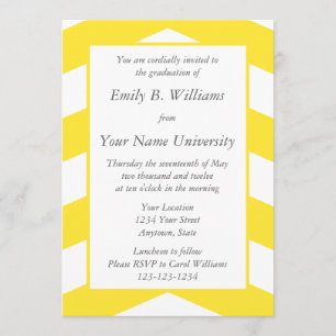 Yellow Graduation Invitations or Announcements