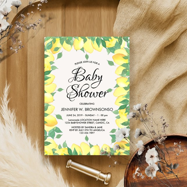 Yellow Great Lemonade Baby Shower Invitation (Creator Uploaded)
