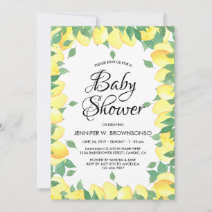 Yellow Great Lemonade Baby Shower Invitation