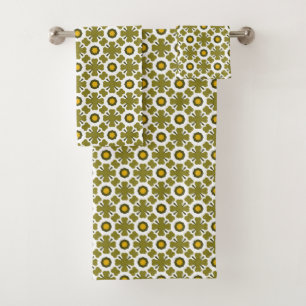 Yellow green 189 bath towel set