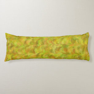 Yellow Green Abstract Seamless Pattern Body Cushion