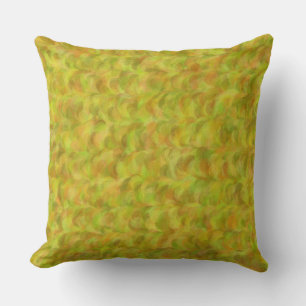 Yellow Green Abstract Seamless Pattern Cushion