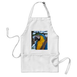 Yellow green and blue tropical Macaw Standard Apron