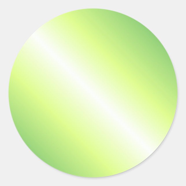 Yellow Green Blank Template Custom Trendy Elegant Classic Round Sticker (Front)