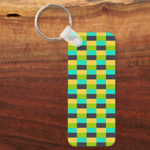 Yellow, Green, Blue, Black Color Combination Key Ring